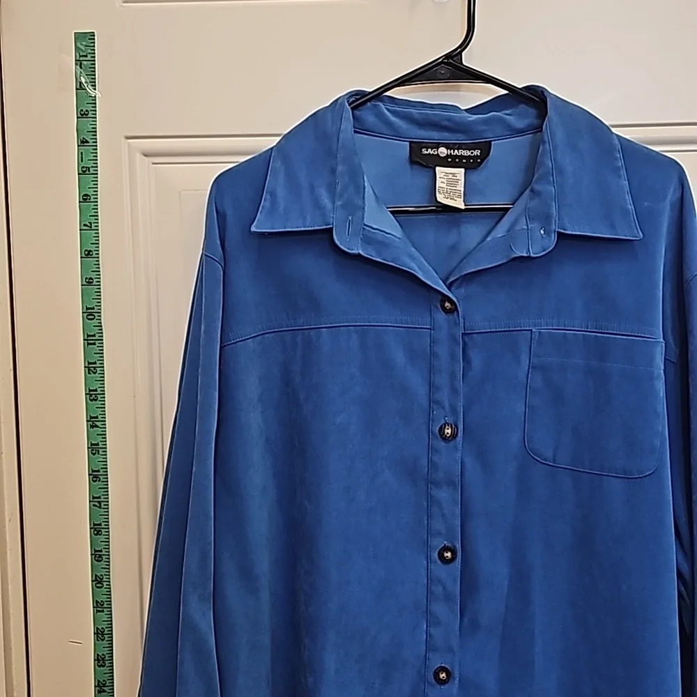 Baggy, casual, office, relax, button up, shirt, unisex, blue, long, beach, 90s